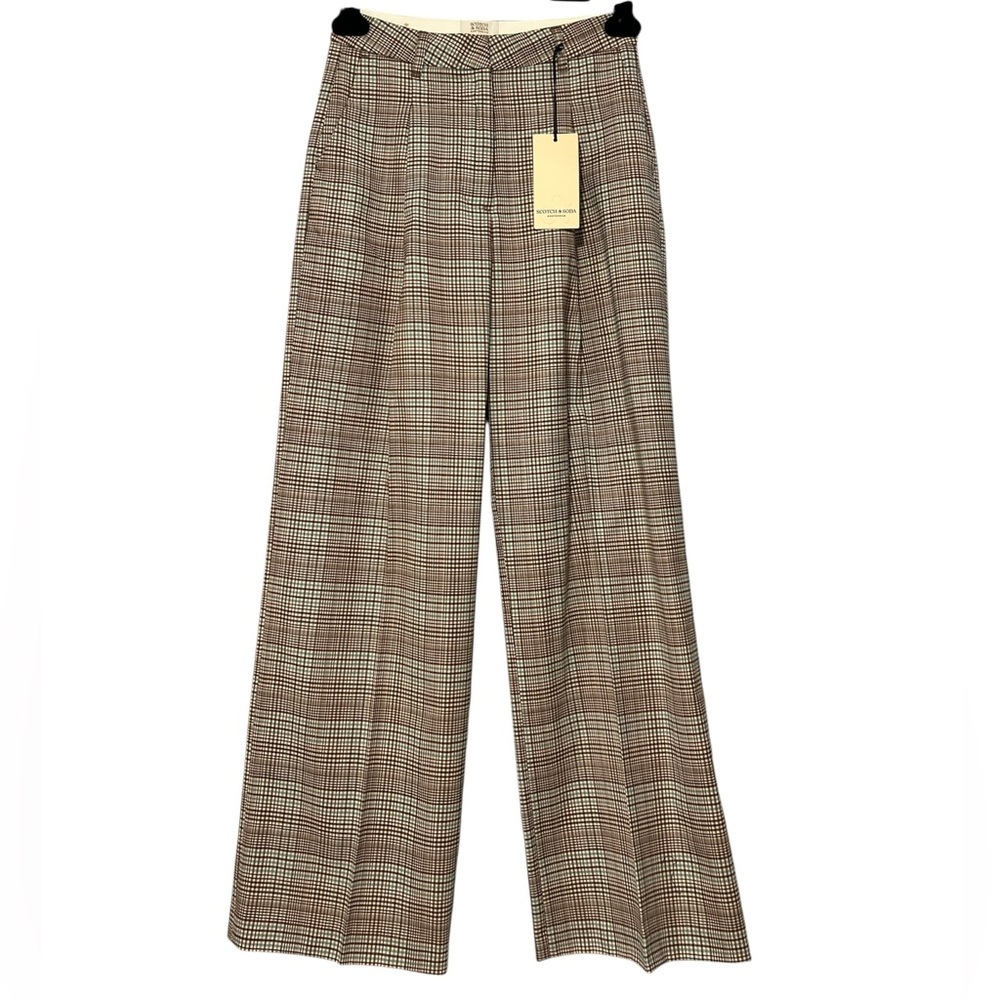 🆕 SCOTCH & SODA Plaid Wide Leg Wool Blend Pants